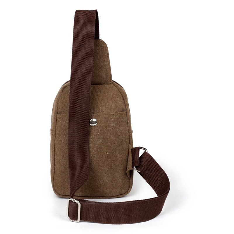 Männer Kleine Brust Schlinge Tasche Reise Wandern Kreuz Körper Bote Schulter Solide Männer Leinwand Tasche