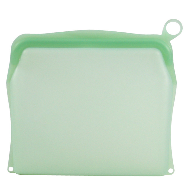 Reusable Food Storage Bags Leakproof Easy to Clean Silicone Food Bags Snacks Reusable Food Storage Bags Reusable Leakproof XHC88: green / M