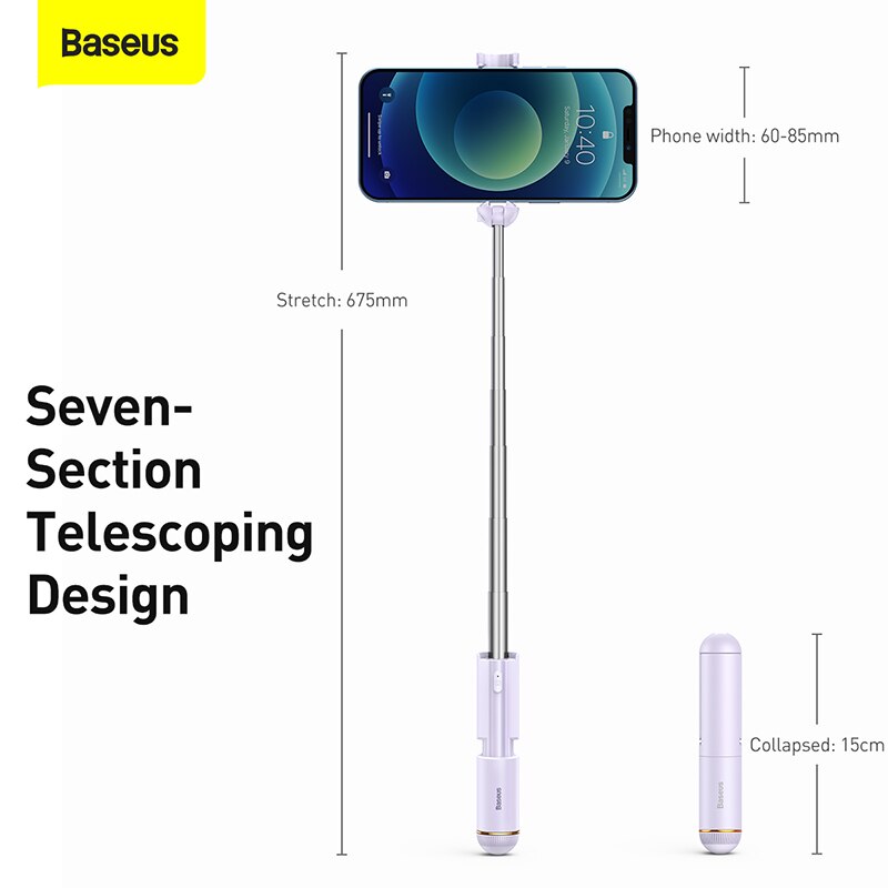 Baseus Mini Foldable Bluetooth Selfie Stick Handheld Smartphone Rack Mobile Phone Bracket For iOS/Android/Xiaomi