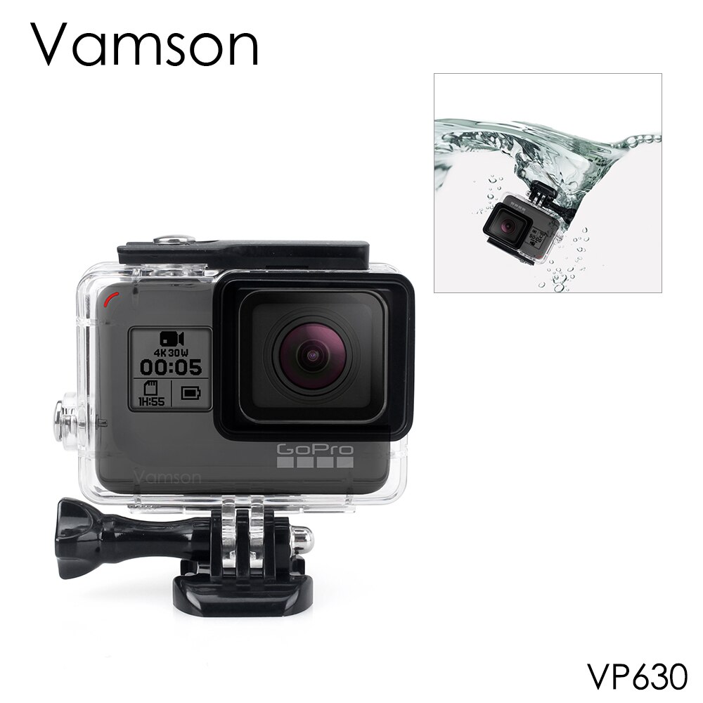 Vamson voor Gopro Hero 7 Zwart 6 5 4 Accessoires Waterdichte Bescherming Behuizing Case Duiken Onderwater 45 M Beschermende Camera VP630: VP630