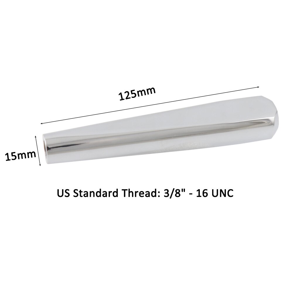 Large Beer Tap Handle Heavy Duty Polished Chrome Draft Beer Faucet Handle 3/8''-16 Thread Kegerator Keg Bar Spout Tap