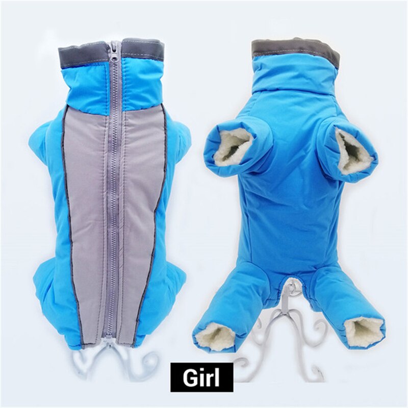 Waterproof Clothes For Dogs Male Female Winter Dog Coat Reflective Warm Jumpsuit Dog Boy Girl Overalls For Small Dogs