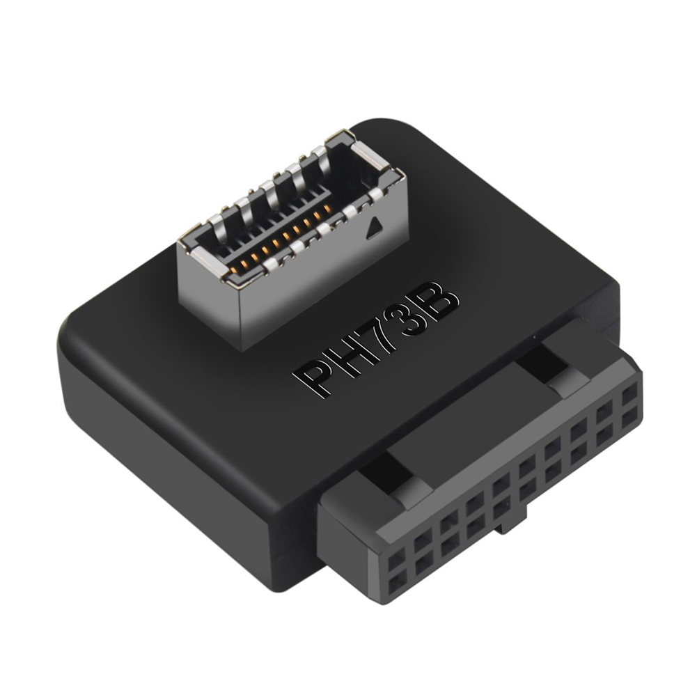 Usb 3.0 till 19/20p -e-adapter intern vertikal frontpaneladapter typ-c-insatsportkonverterare kontakt för datormoderkort: Grön