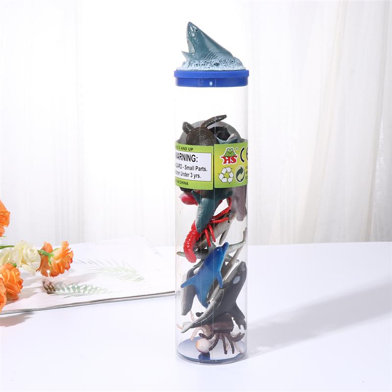 1 barril de figuras de animales marinos simulando la decoración de forma de Animal marino para niños (colores surtidos)