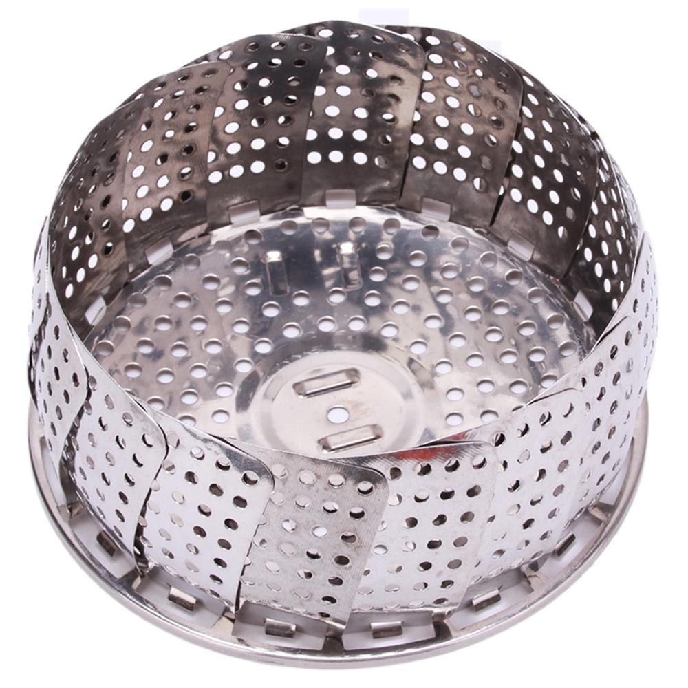 Vaporera de acero inoxidable, estante de vapor, cajón, cocina, tazón de vaporera plegable, cesta vaporera de frutas y verduras