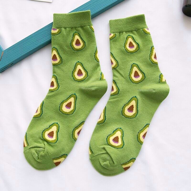 Meisje Grappige Sokken Lente Herfst Cartoon Sokken Avocado Citroen Watermeloen Perzik Aardbei Banaan Katoen Harajuku Casual Sokken: 5