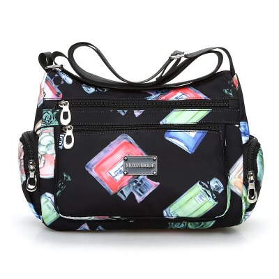 Waterproof Oxford Shoulder Bag Flarol Printing Messenger Bag Lightweight Rural Style Leisure Bag Cute Fresh Mother Bag Practical: 4