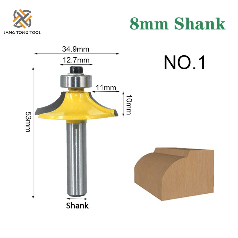 Router Bit Set, 12 STKS 8 mm schacht wolfraam Carbide Router Bit Set, TCT Router Bits Houtbewerking Frees Gereedschap voor Deur, Tafel, Planken, Kast, DIY Hout