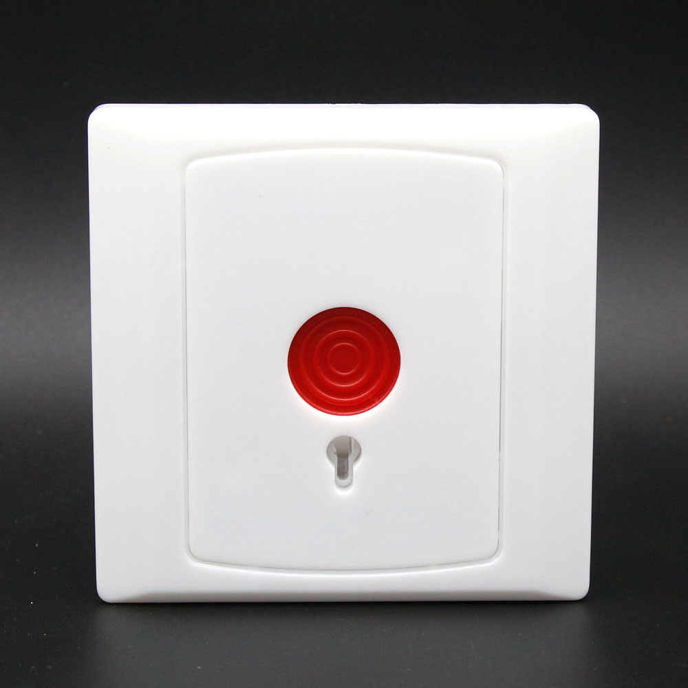 White Emergency Button Alarm Button Fire Alarm Emergency Switch Alarm Access Control Switch with Key 86*86mm