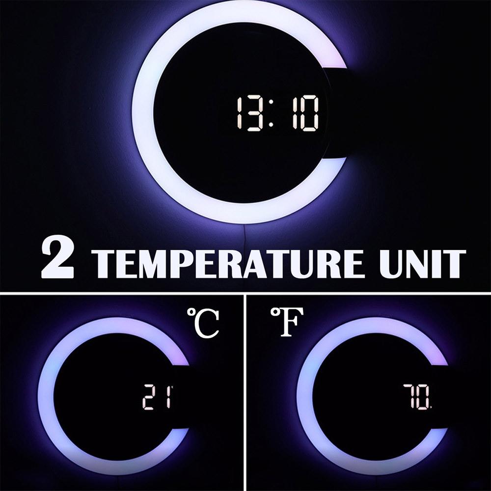 Practical Temperature Alarm Clock Accessories Tools Gadget Home Durable LCD Display Date Room Device