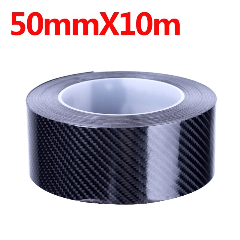 Car Sticker Auto Protector Body Film Stickers And Decals Universal Car Door Sill Edge Protective Vinyl Auto Interior Accessories: CarbonFiber 50mmX10m