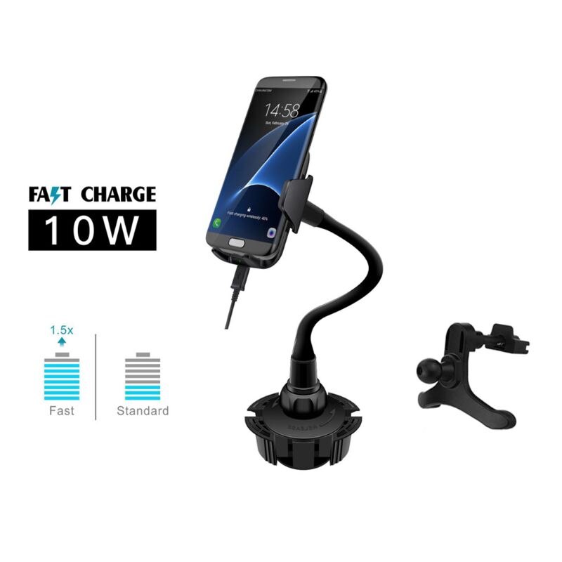 Schnelle Qi Drahtlose Auto Ladegerät Tasse Halter Air Vent Halterung für iPhone X XR XS 8 Samsung S9 S8 S7 s6 Hinweis 9 Telefon Ladegerät