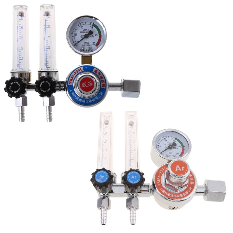 Ar /co2 regulator sveisegass trykkreduserende ventil trykkreduserende dobbeltrør  r9jc