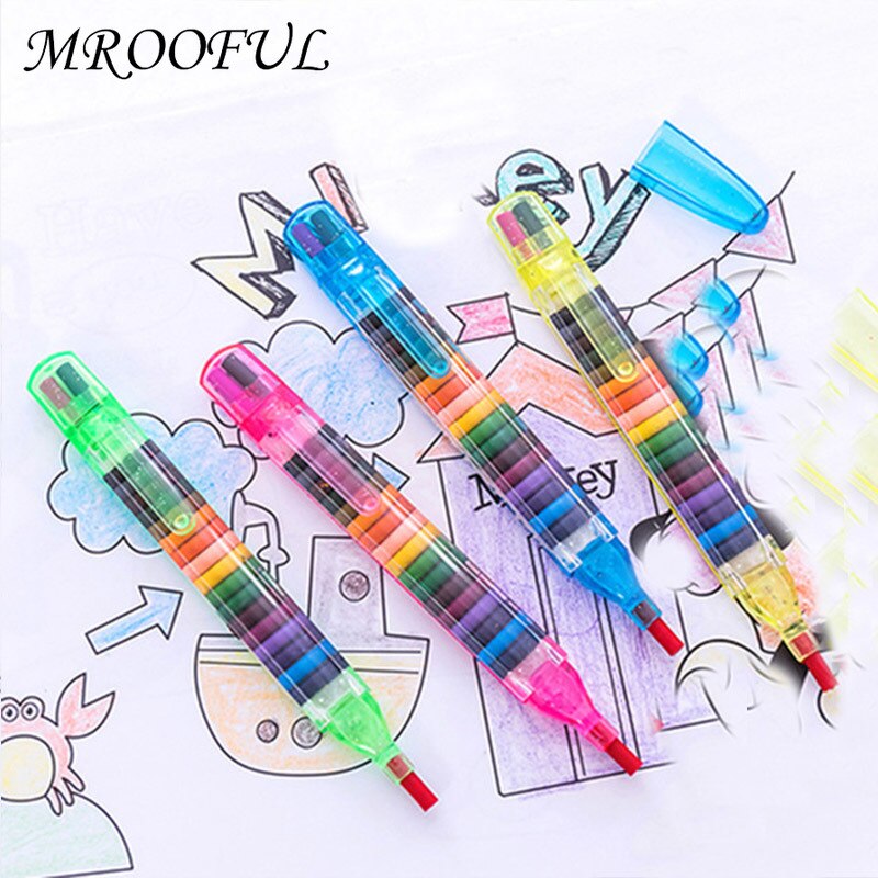 Diy 20 Kleuren Waskrijt Voor Kids Schilderij Tekening Graffiti Pen Olie Pastel Copic Art Supplies Voor Kids School briefpapier