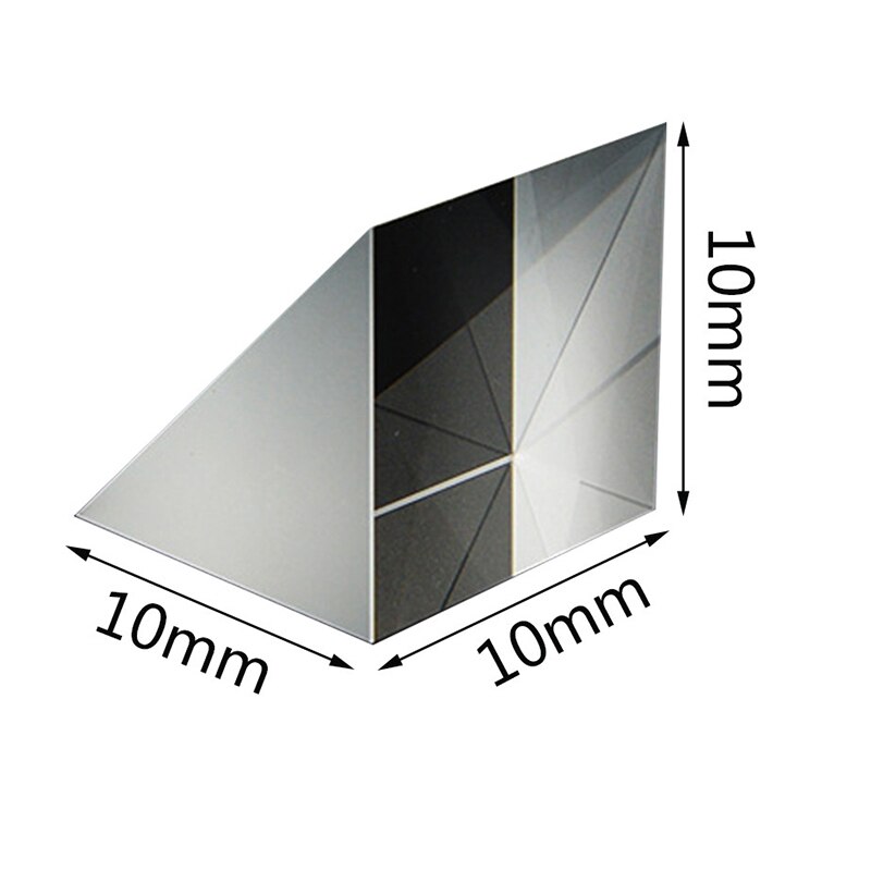 Prisme à Angle droit 10*10*10MM, verre optique cristal triangulaire, télescope, expérience d'enseignement de physique