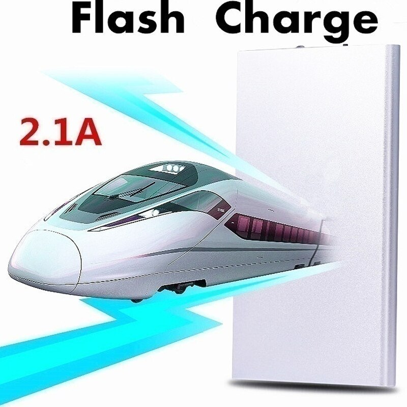 Power Bank Ultra-mince Portable 30000mAh, chargeur de téléphone Portable avec 2 ports USB et éclairage LED, pour voyage en plein air, batterie externe