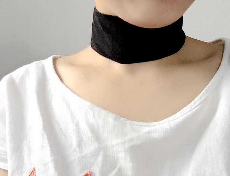 Nueva joyería de collar gargantilla de encaje de tela negra para mujer chica collar de terciopelo gótico retro Simple: 50mm