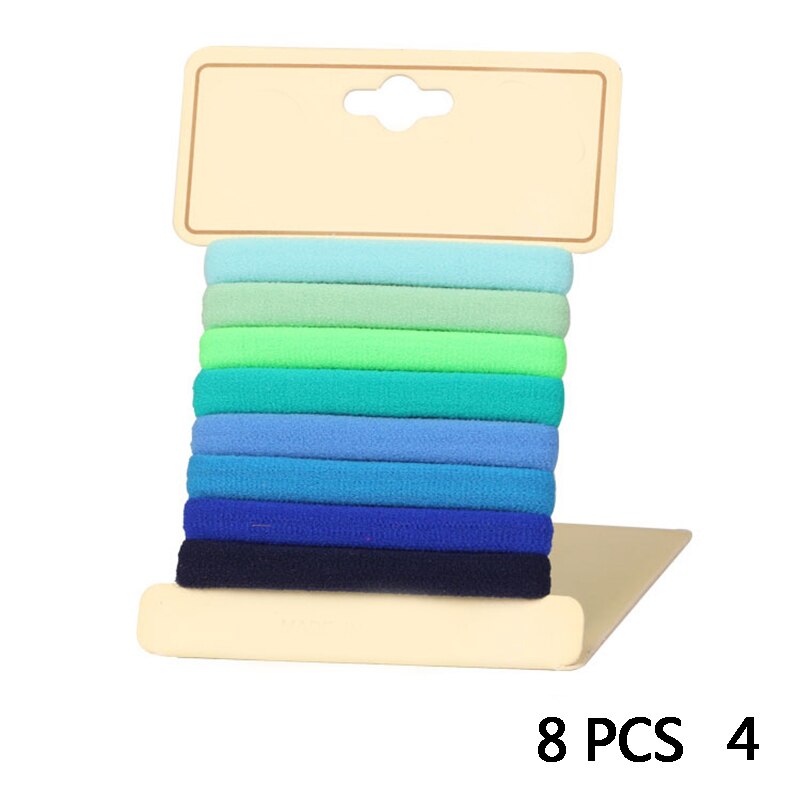 8 Teile/satz Mädchen Elastische Stirnband Haar Band Candy Headwear Haar Seil Kinder Haar Zubehör: 8 PCS  4
