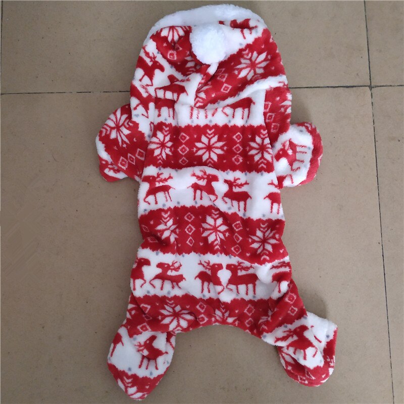 Mono polar para perros, ropa de invierno cálida para perros, mono, atuendo navideño para perros, ropa de Navidad para mascotas, pijamas, disfraz para perro pequeño, monos: XXL