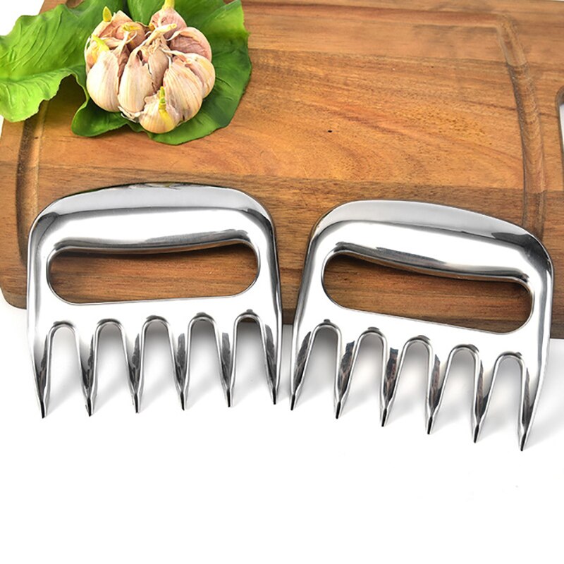 BBQ métal viande griffes diviseur acier inoxydable fourchettes à viande ours griffe viandes séparateur pour cuisine dinde boeuf porc déchiqueter BBQ outils