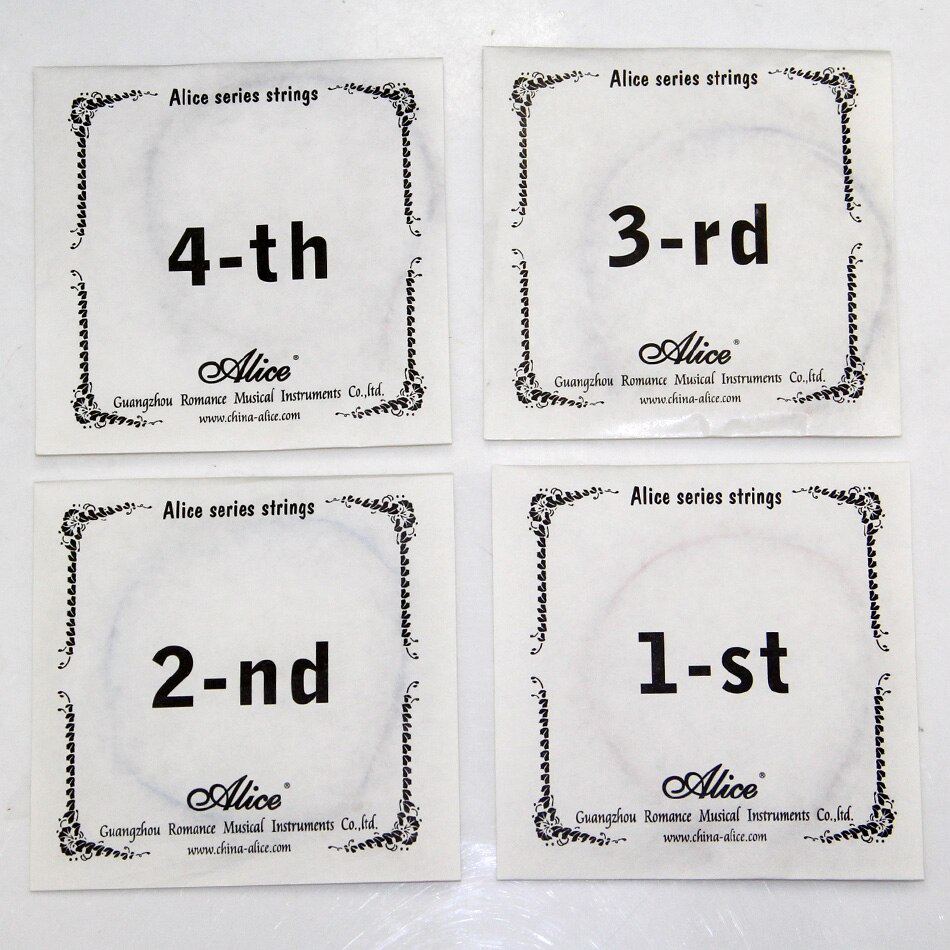 Alice A908 Silver Wound Viola Strings Nylon Core Aluminum Alloy Wound Gold Plated Ball End