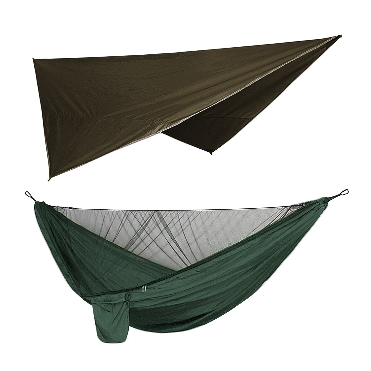 1 Set Outdoor Hammock Tent with Waterproof Canopy Awning Sunshade Set: A
