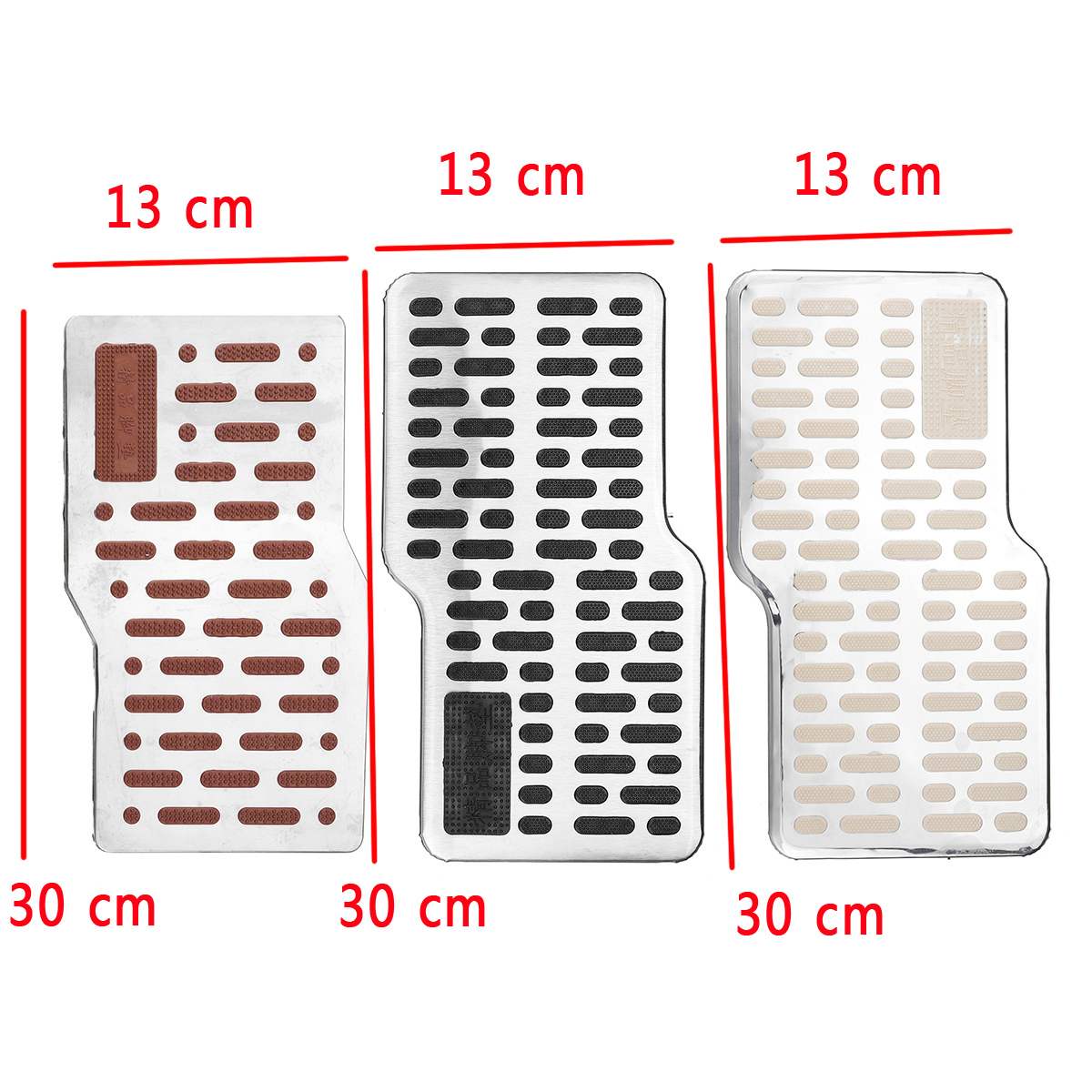 Car Foot Rest Pedal Plate Floor Carpet Mats Non-slip Stainless Heel Pad For Car Truck Suv Black Beige Brown CN/RU/US stock