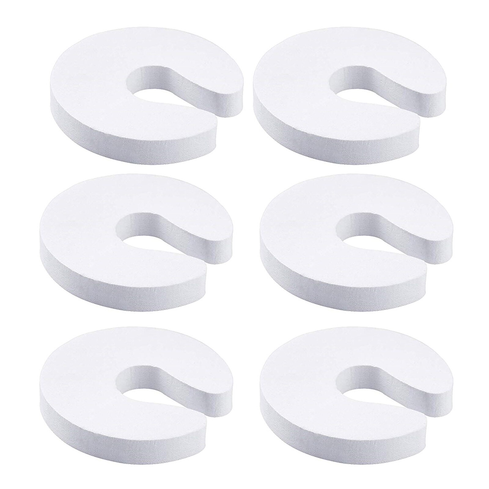 Baby Safety Locks Children Protection C Shape Security Cabinet Locks Door Clip Kids Finger Safe Soft Foam Door Stopper #50g: 6PC