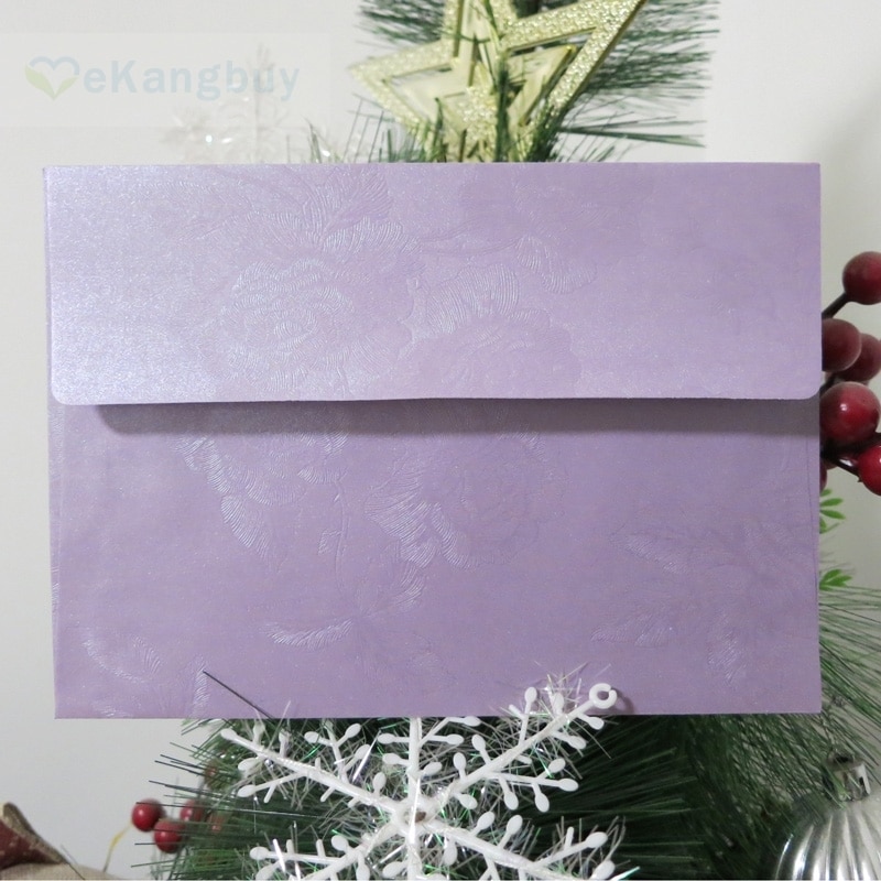 White Floral Embossed Envelope Invitation Envelopes