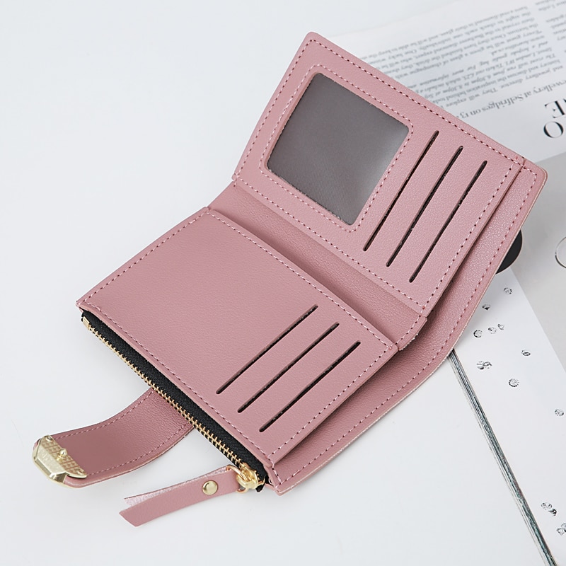 cuir femmes portefeuille moraillon petit et mince monnaie poche sac à main femmes portefeuilles porte-cartes de luxe portefeuilles sac à main
