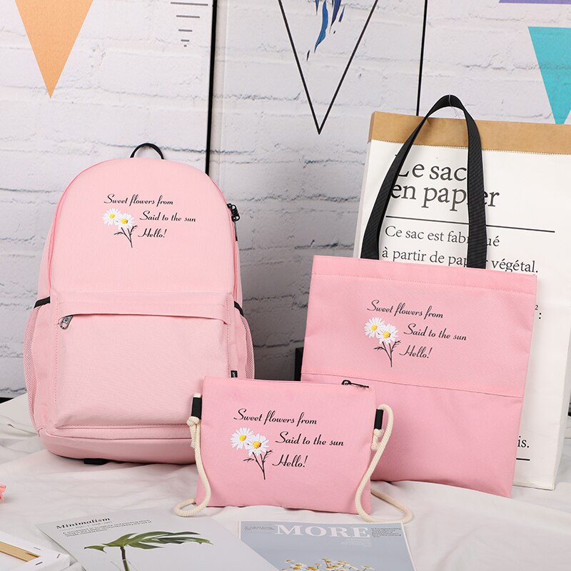 Trend Female Backpack Women Backpacks Shoulder Bags Cute Teenager Girl School Bag Female Student Bag Mochila: Pink