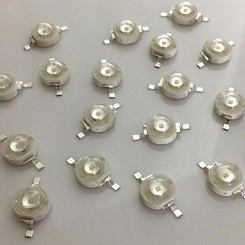 Led-chip met hoog vermogen led-kralen 1w rood groen blauw 620 520 460nm 300ma lamp licht 500 stuks
