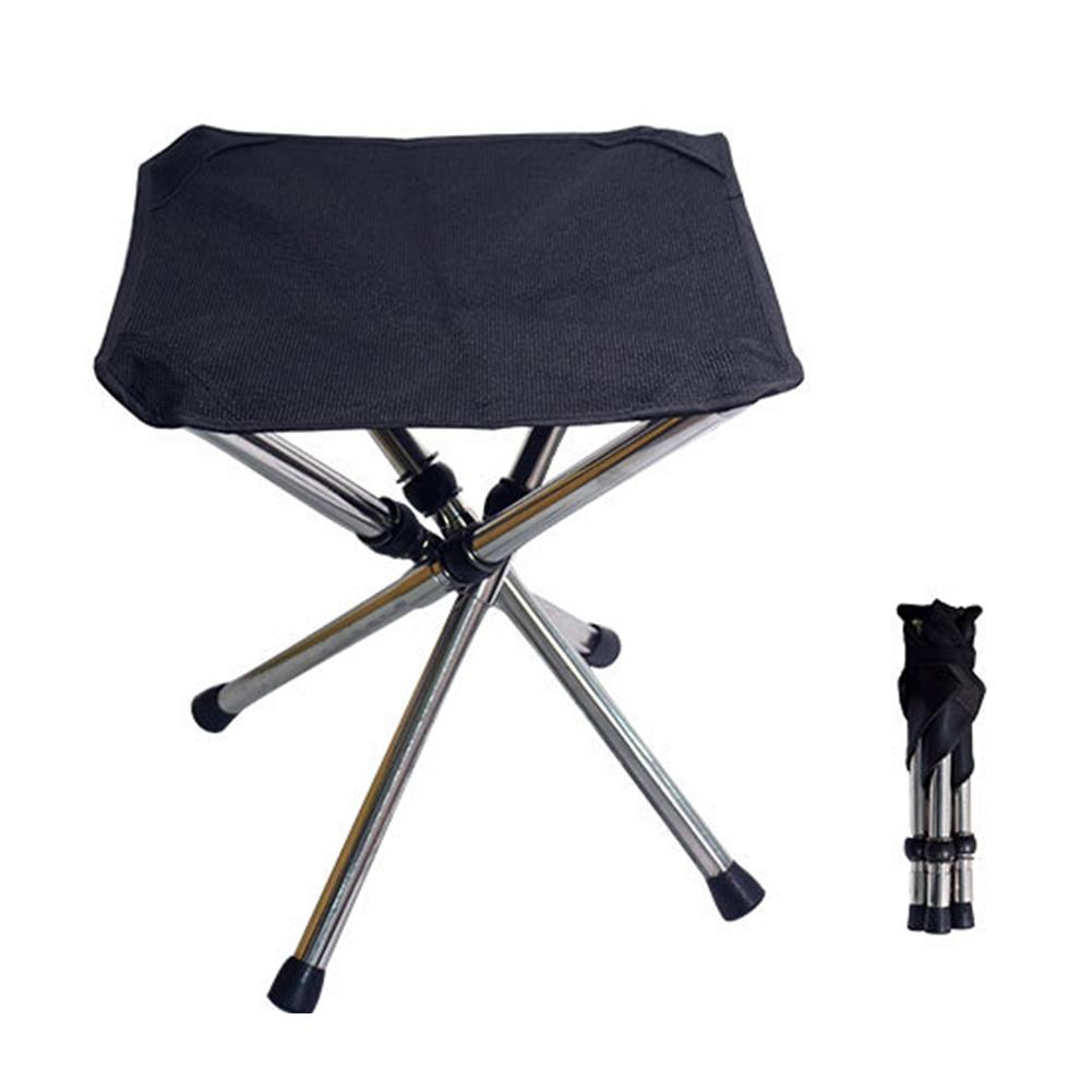 Outdoor Telescopic Stool Outdoor Portable Stainless Steel Folding Chair Camping Beach Mini Stool Fishing Chair Folding Stool