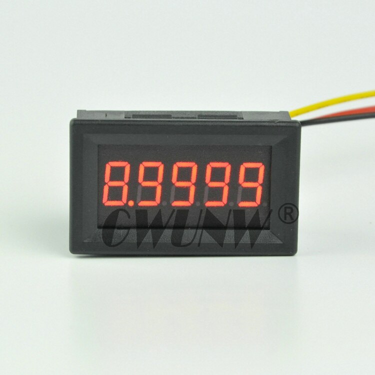 Voltímetro digital de CC GWUNW BY536V 9,9999 (10V) medidor de probador de voltaje de alta precisión de 5 bits: Rojo