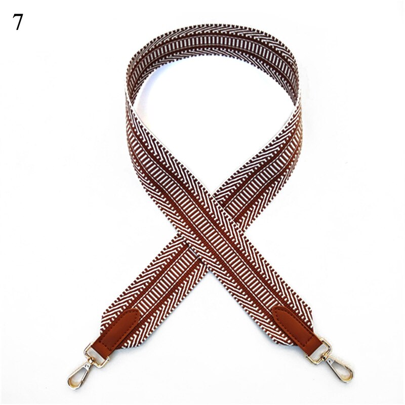 Mode Streep Vrouwen Handtas Handvat Schoudertas Riem Multicolor Etnische Stijl Gouden Gesp Zak Riem Tas Accessoires 105cm