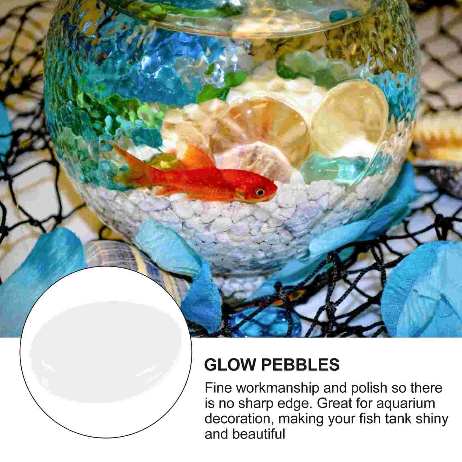 100pcs Natural Decorative Polished White Pebbles Small Decorative River Stones