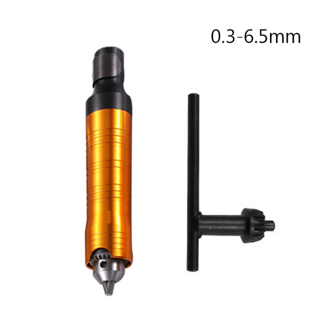Eje Flexible para herramienta de grabado, eje Flexible compatible + pieza de mano para taladro eléctrico estilo Dremel, accesorios para herramientas rotativas: Gold 0.3-6.5mm