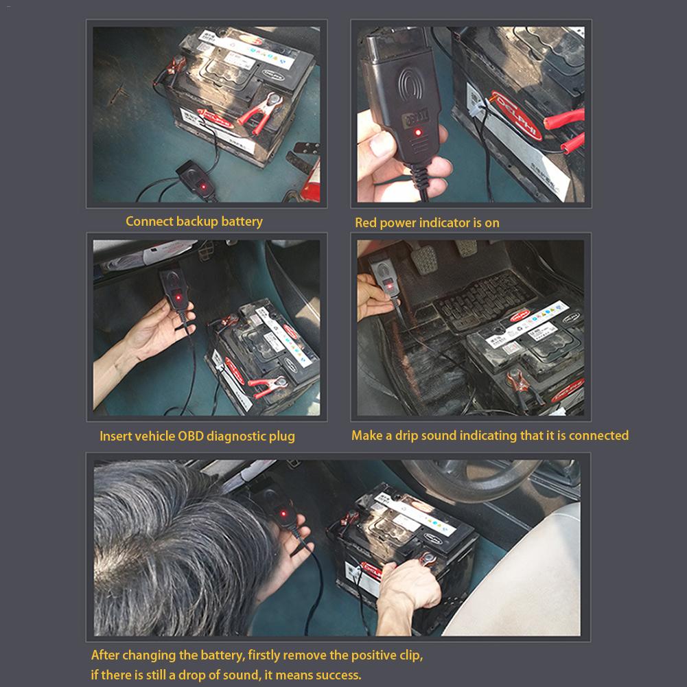 Automotive Car Computer Power-off Memory OBD Changing Battery ECU Emergency Power Tools Change Battery Leakage Detection Tool