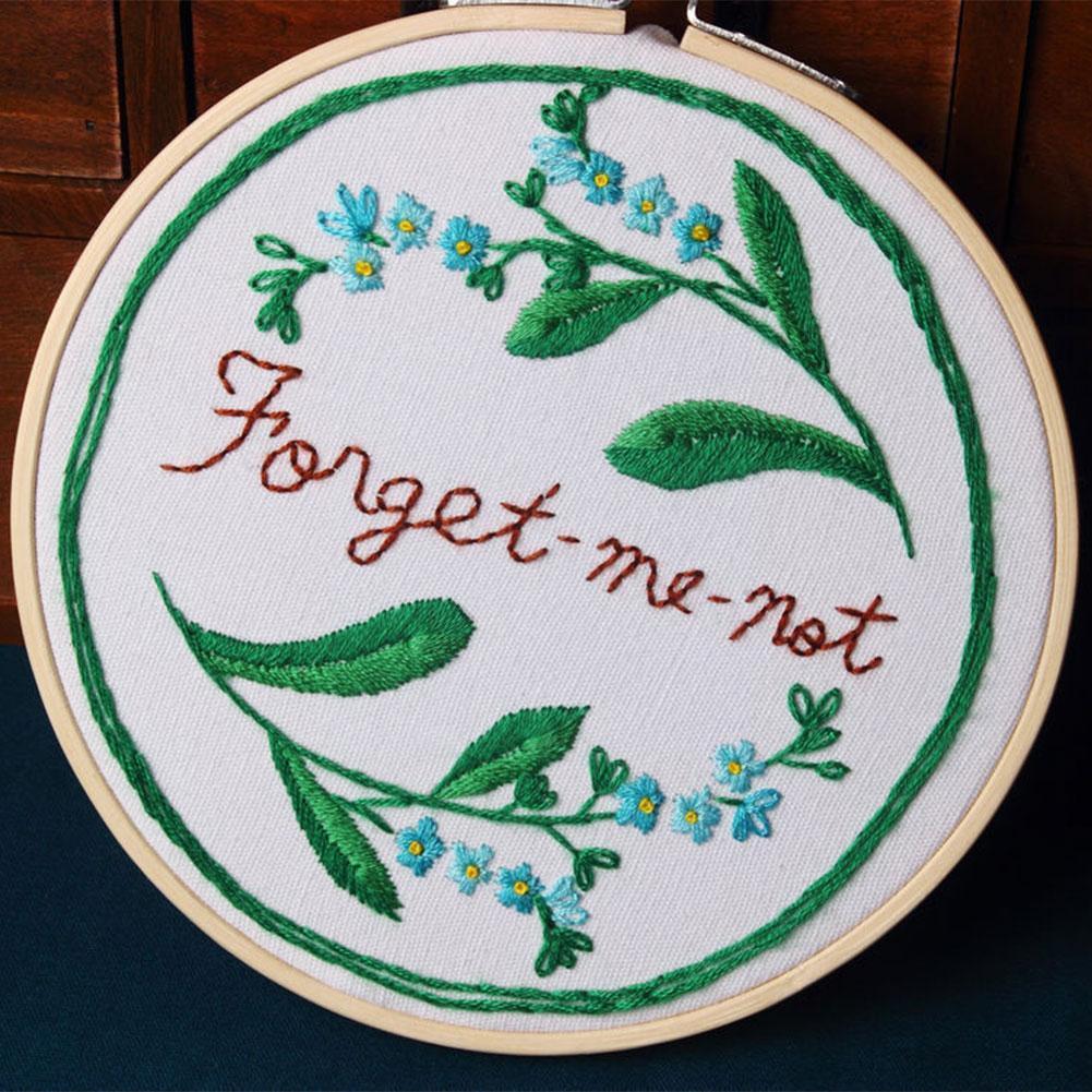 3D DIY Embroidery Materials Package Plant Heart Handcraft Embroidery Kits For Beginners Embroidery Frame Sewing Set J1P6