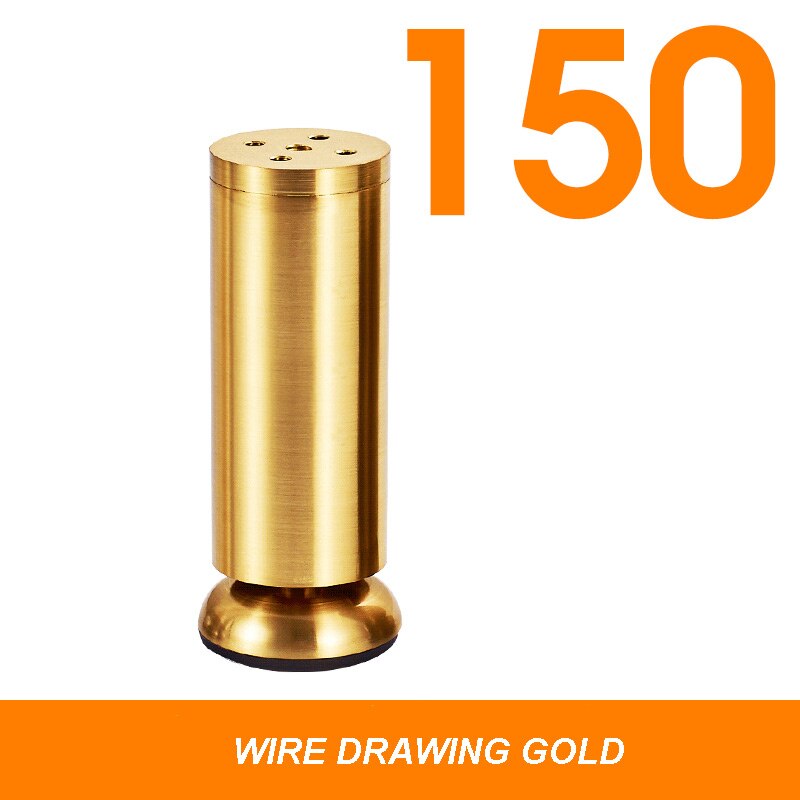 High End Furniture Foot Cushion Thickened Reinforcement Sofa Cabinte Table Legs Chair Leg Feet Protector Stand Foot Cover: Drawing Gold-150MM