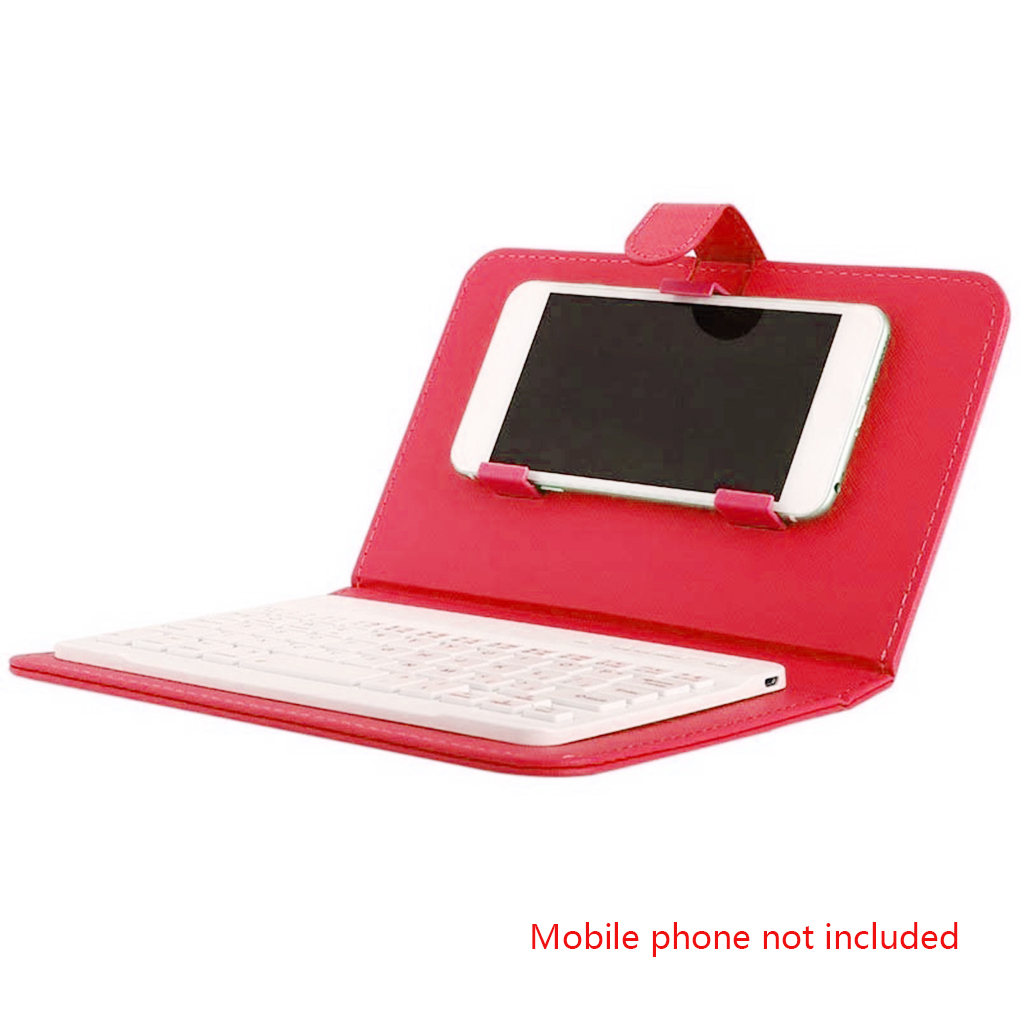 Portable Bluetooth Keyboard Case Mobiele Telefoon Draadloze Toetsenbord Pu Lederen Beschermhoes Voor 4.5 Inch-6.8 Inch Smart Phone: NO.3