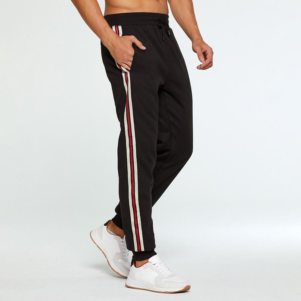 Casual Broek Mannen Joggers Streetwear Hip Hop Joggingbroek Fitness Mannen Sportswear Track Broek Streep Gym Jogging Broek Broek Mannen: L / LK50 Black