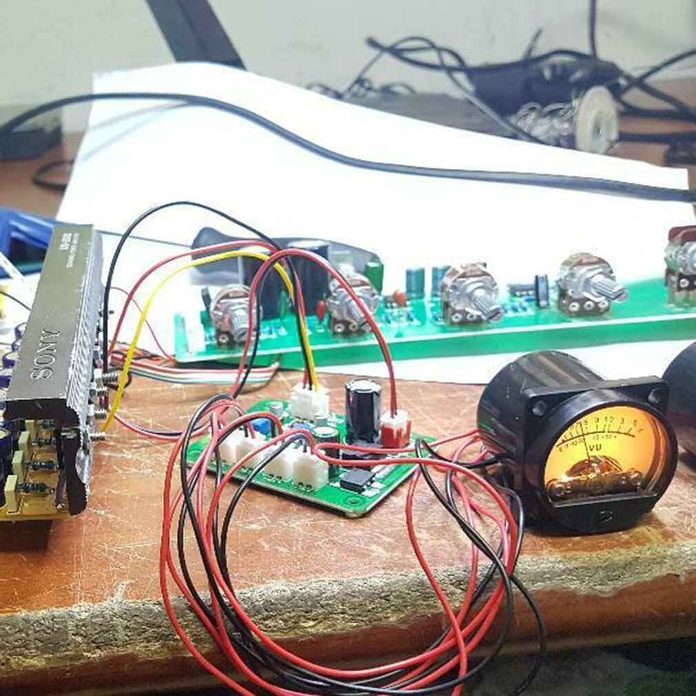 High-precision Audio Panel VU Meter Power Amplifier DB Sound Level Meter Header Recording Audio Level Amp Meter