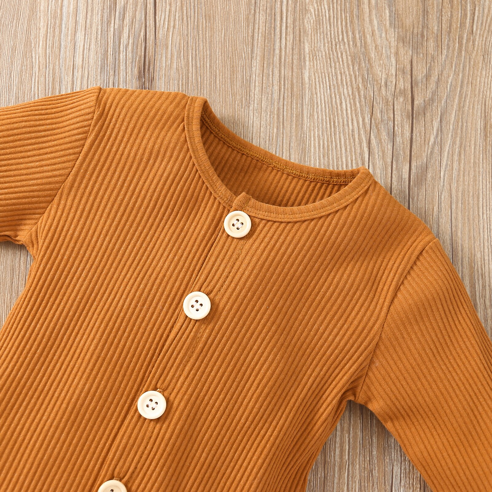 Infantil bebê meninas meninos macacão com chapéu, crianças cor sólida o-pescoço manga longa macacão + boné para outono de primavera, 0-24 meses