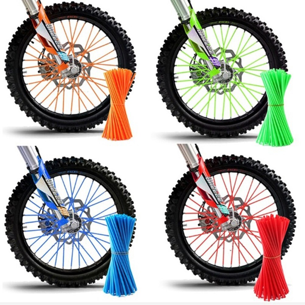 36Pcs Bike Motorcycle Wheel Spoke Wraps Rim Skin Cover Guard Motocross Kits