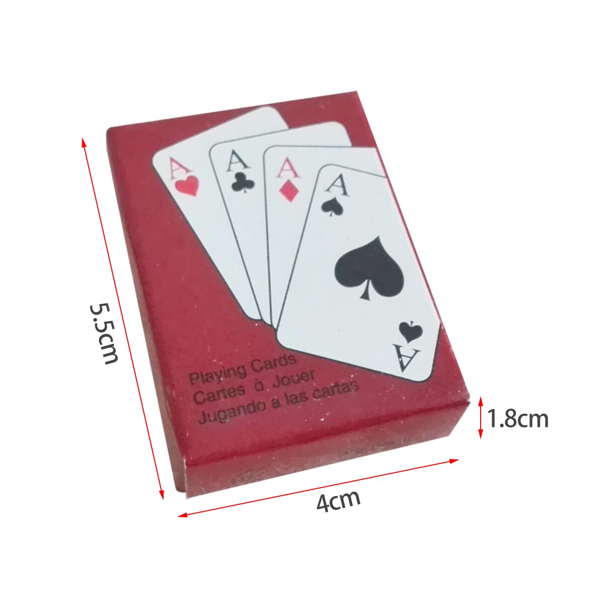 Mini poker 1 kort spil til rejsecamping bærbar sjov