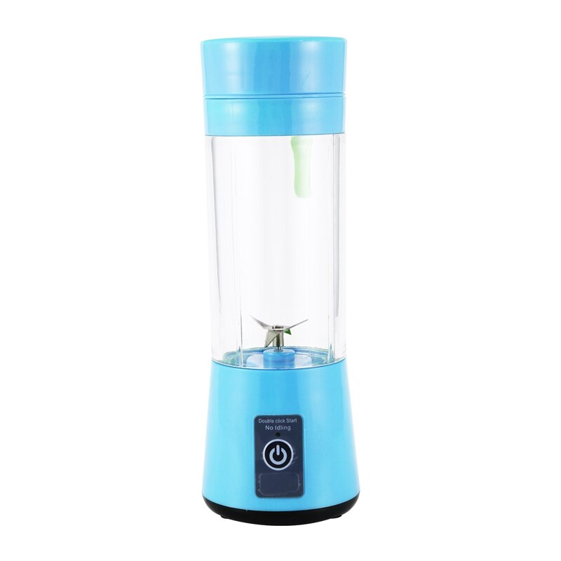 USB Rechargeable, Small Blender Single Serve, Personal Size Blender Handheld Sized Travel Blender Juicer Cup 380Ml Blue: Default Title