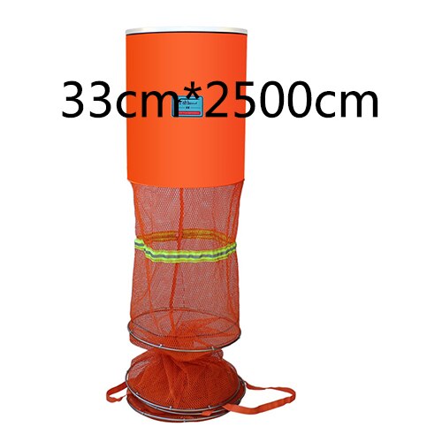 Draagbaar visnet rondvis garnalen gaas kooi vissen: Oranje 33cm x 2500cm