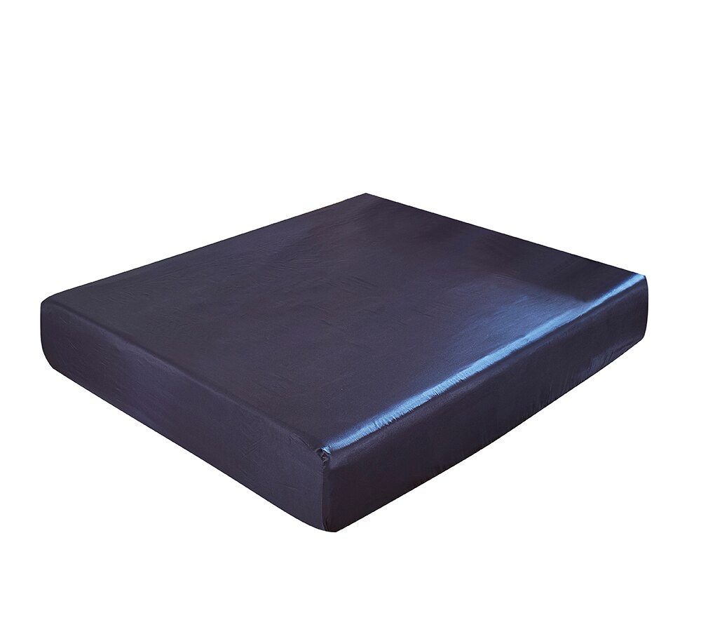Bärbara sängöverkast i satin siden elastiska lakan solid enkel tvilling full queen king sängöverdrag 1 st: 8
