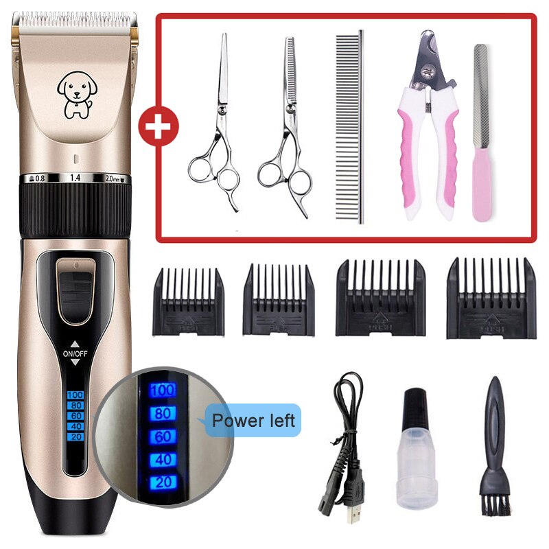 Hondentondeuse, geluidsarme hondentondeuse, hondentrimmer, kattentondeuse, trimmer voor huisdieren, usb-oplaadbaar